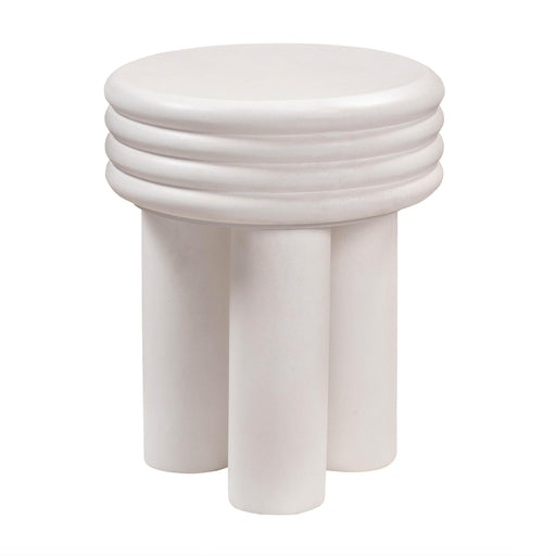 Delta Ivory Concrete Side Table - UK - Home And Beyond