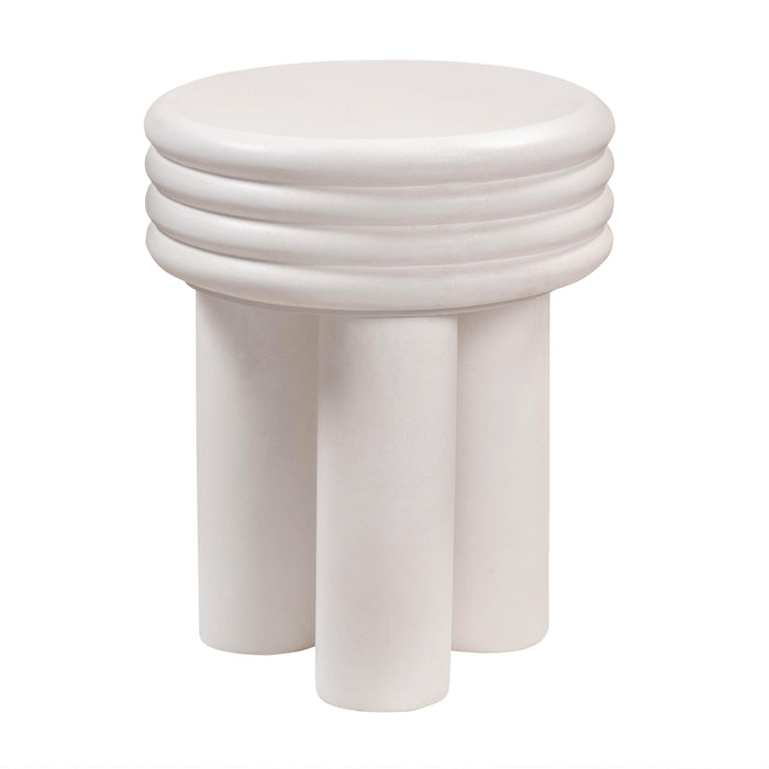 Delta Ivory Concrete Side Table - UK - Home And Beyond
