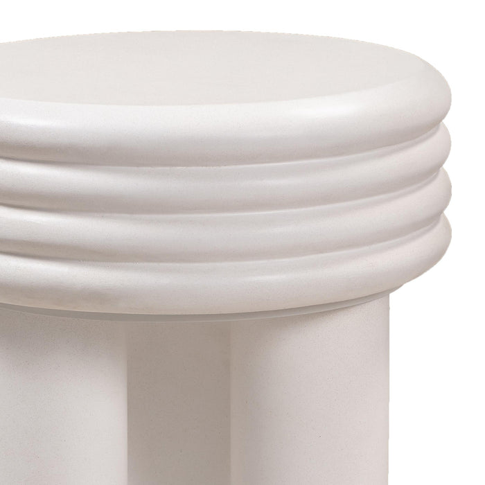 Delta Ivory Concrete Side Table - UK - Home And Beyond