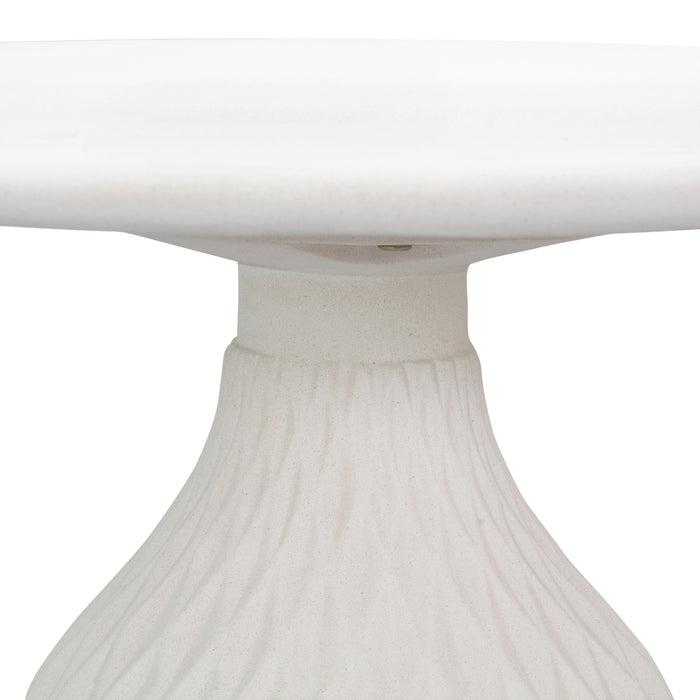 Tulum 27.5" Ivory Concrete Indoor / Outdoor Round Coffee Table