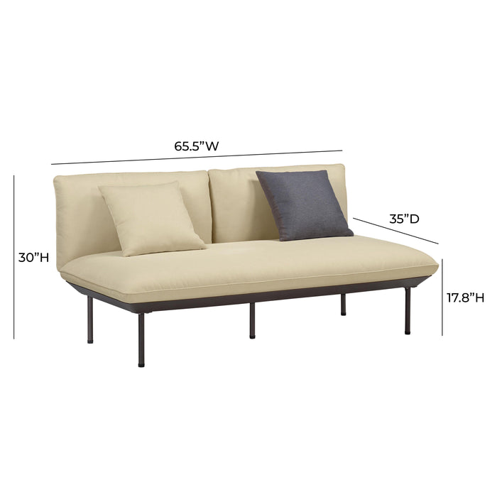 Katti Beige Outdoor Loveseat 3 - Home And Beyond