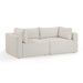 Hangover 81" Cream Performance Fabric Outdoor Modular Loveseat - Home And Beyond