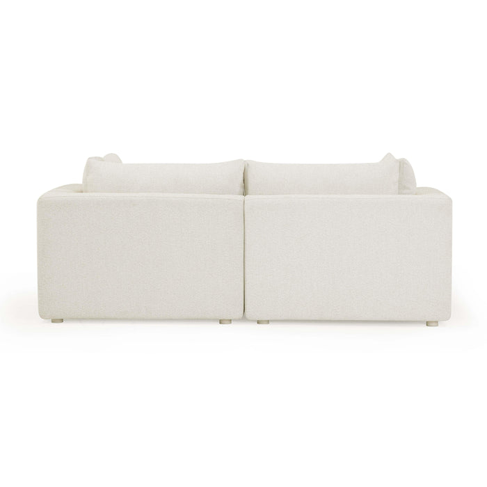Hangover 81" Cream Performance Fabric Outdoor Modular Loveseat - Home And Beyond