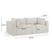 Hangover 81" Cream Performance Fabric Outdoor Modular Loveseat - Home And Beyond