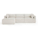 Hangover 4-Piece Cream Performance Fabric Outdoor Modular Sectional - Home And Beyond