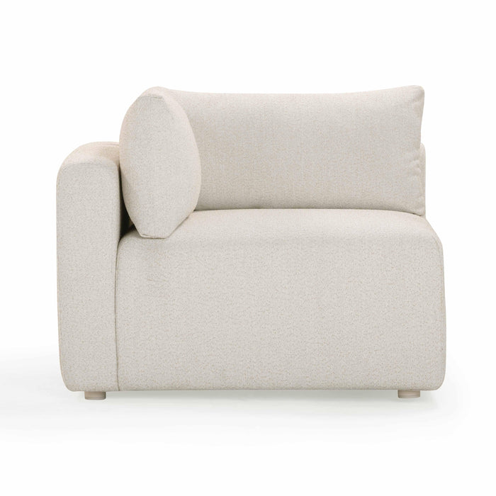 Hangover Cream Performance Fabric Outdoor Modular Corner Chair - Home And Beyond