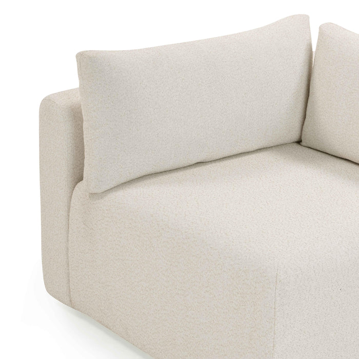 Hangover Cream Performance Fabric Outdoor Modular Corner Chair - Home And Beyond