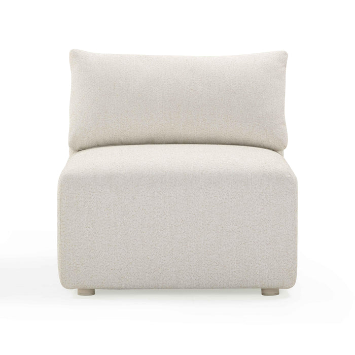 Hangover Cream Performance Fabric Outdoor Modular Armless Chair - Home And Beyond