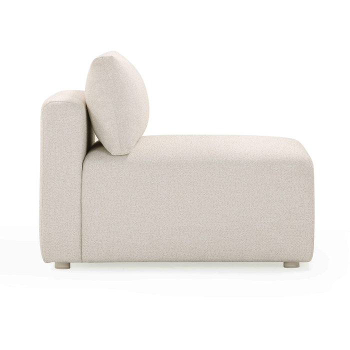 Hangover Cream Performance Fabric Outdoor Modular Armless Chair - Home And Beyond