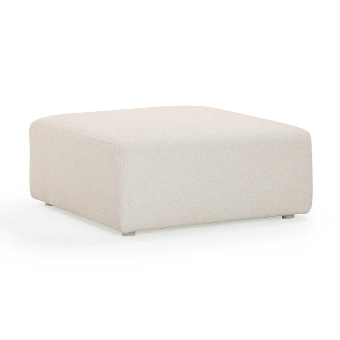 Hangover Cream Performance Fabric Outdoor Ottoman - Home And Beyond