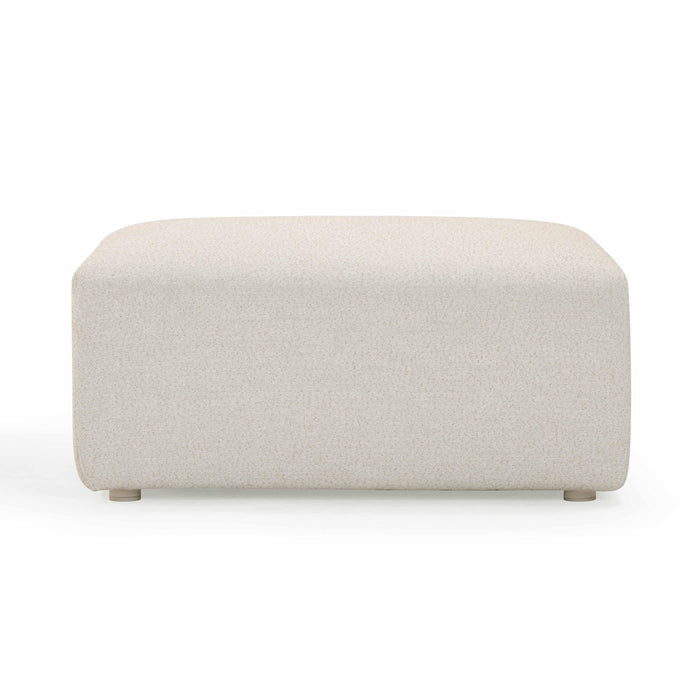 Hangover Cream Performance Fabric Outdoor Ottoman - Home And Beyond