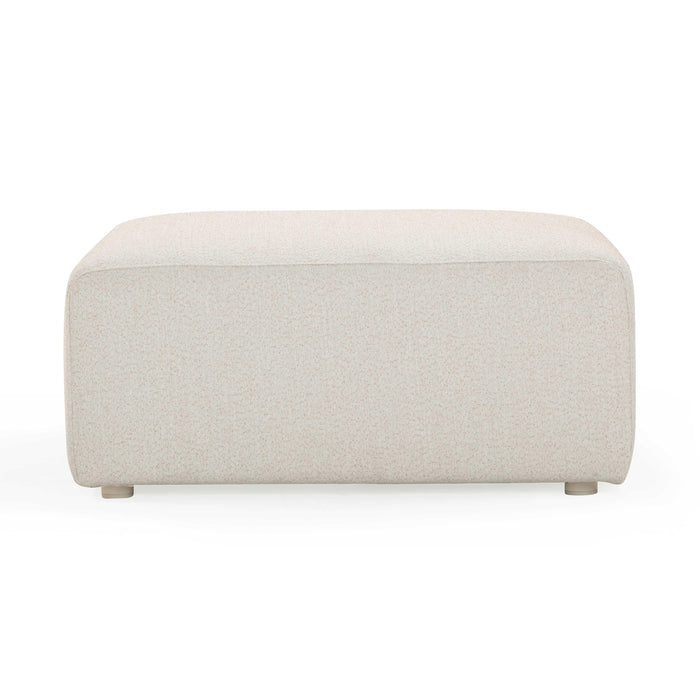 Hangover Cream Performance Fabric Outdoor Ottoman - Home And Beyond