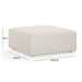 Hangover Cream Performance Fabric Outdoor Ottoman - Home And Beyond