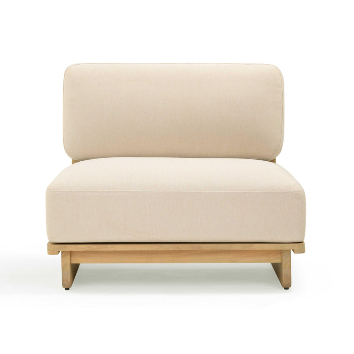 Reavan Cream Performance Fabric Outdoor Lounge Chair - Home And Beyond