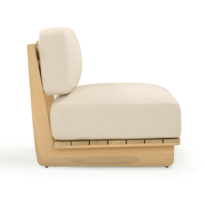 Reavan Cream Performance Fabric Outdoor Lounge Chair - Home And Beyond