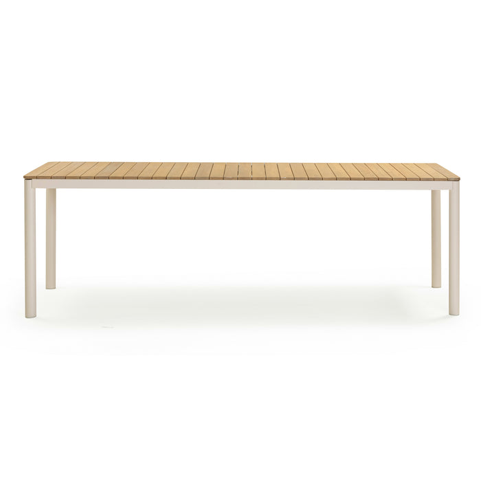 Sardinia 95" Light Teak Outdoor Rectangular Dining Table - Home And Beyond