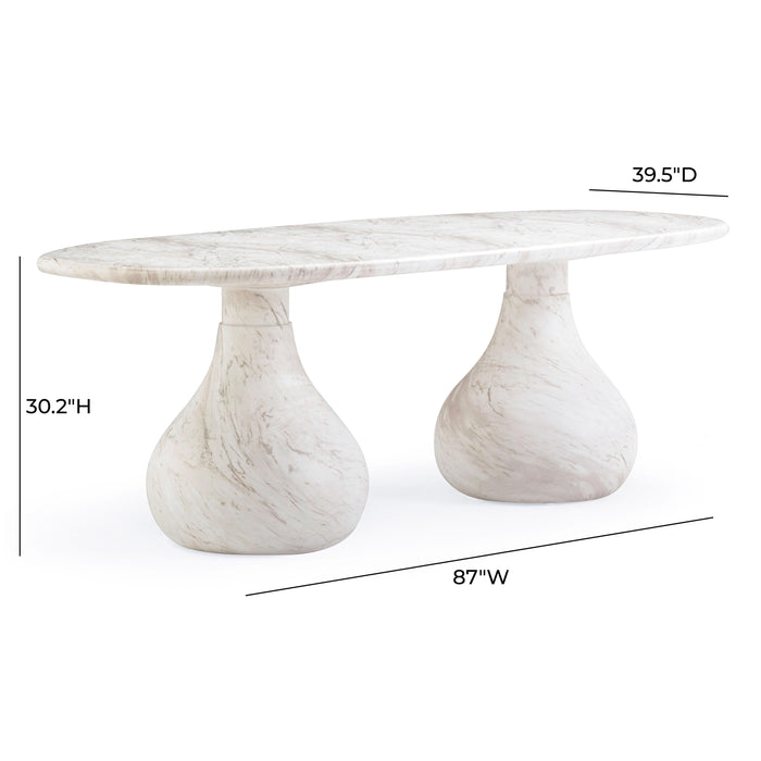 Smooch 87" Concrete Indoor/Outdoor Dining Table - Home And Beyond