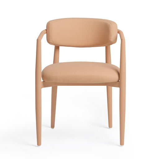 Annika Textured Contract-Grade Fabric Outdoor Dining Arm Chair - Home And Beyond