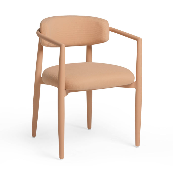 Annika Textured Contract-Grade Fabric Outdoor Dining Arm Chair - Home And Beyond