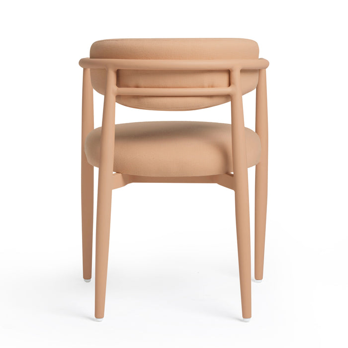 Annika Textured Contract-Grade Fabric Outdoor Dining Arm Chair - Home And Beyond