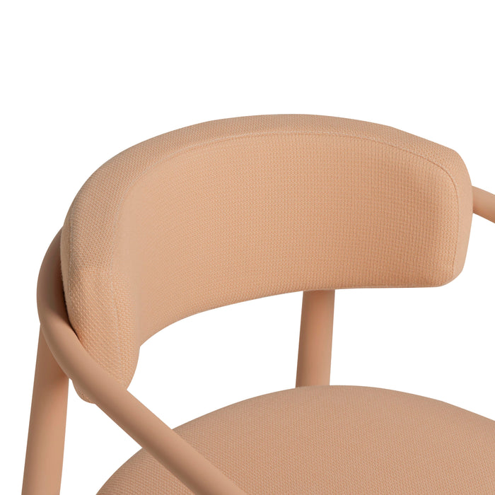 Annika Textured Contract-Grade Fabric Outdoor Dining Arm Chair - Home And Beyond