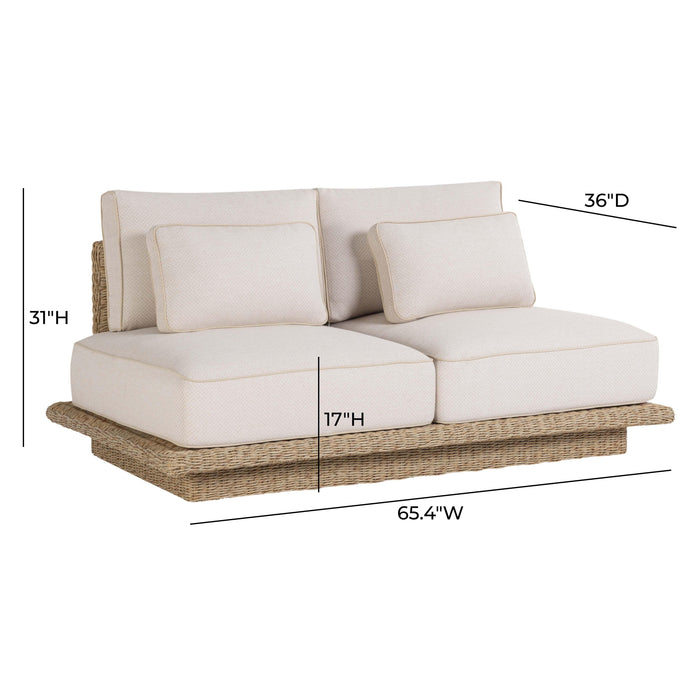 Mora Cream Outdoor Sofa - Home And Beyond