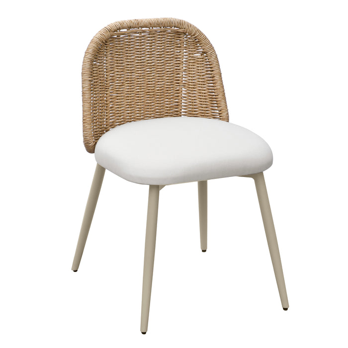 Alexa Cream Performance Fabric Outdoor Dining Chair - Home And Beyond