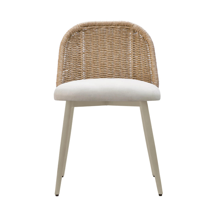 Alexa Cream Performance Fabric Outdoor Dining Chair - Home And Beyond