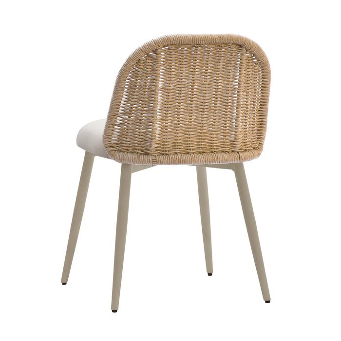 Alexa Cream Performance Fabric Outdoor Dining Chair - Home And Beyond