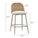 Alexa Cream Performance Fabric Outdoor Counter Stool - Home And Beyond