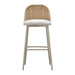 Alexa Cream Performance Fabric Outdoor Barstool - Home And Beyond