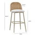 Alexa Cream Performance Fabric Outdoor Barstool - Home And Beyond