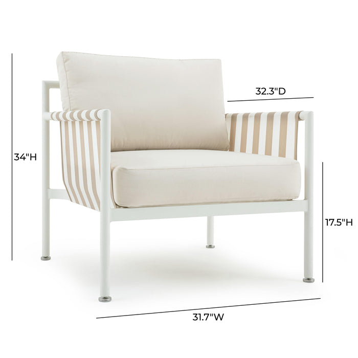 Dunes Cream Outdoor Armchair - Home And Beyond