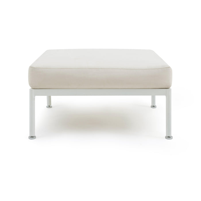 Dunes Cream Outdoor Ottoman - Home And Beyond