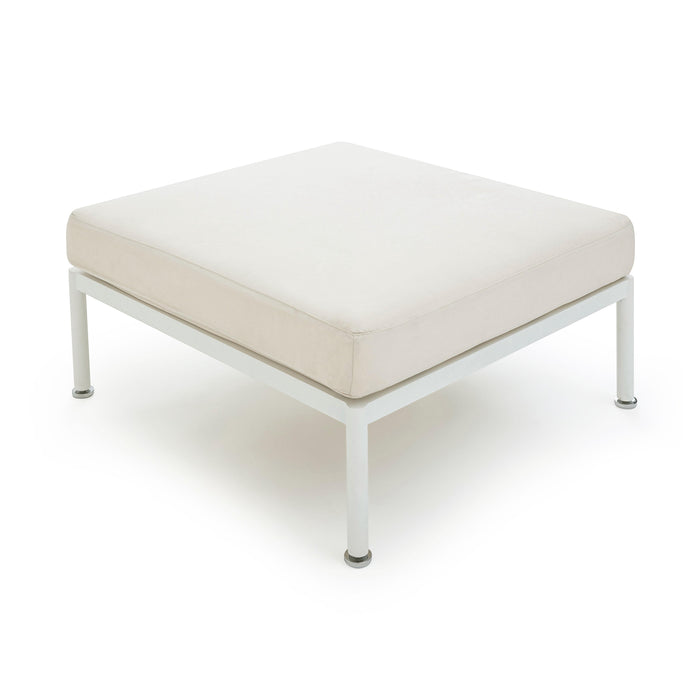 Dunes Cream Outdoor Ottoman - Home And Beyond