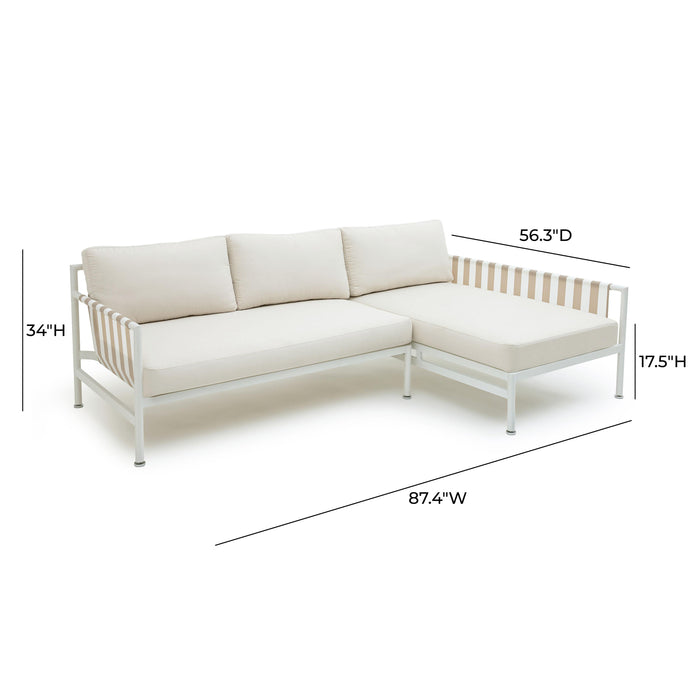 Dunes Cream Outdoor Sectional - RAF - Home And Beyond