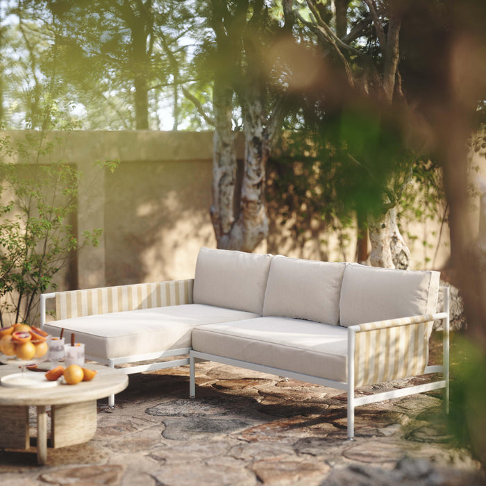 Dunes Cream Outdoor Sectional - LAF - Home And Beyond