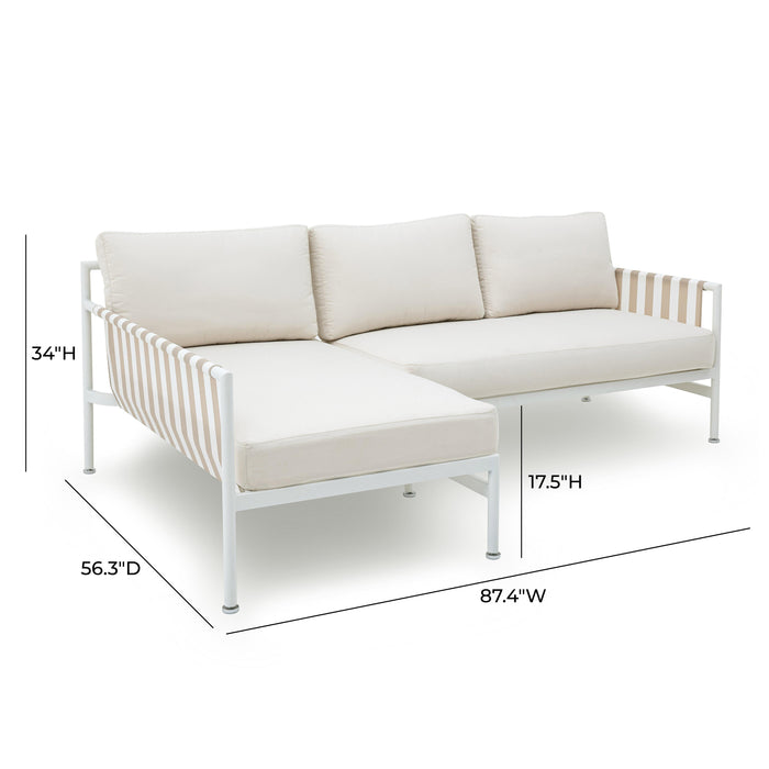 Dunes Cream Outdoor Sectional - LAF - Home And Beyond