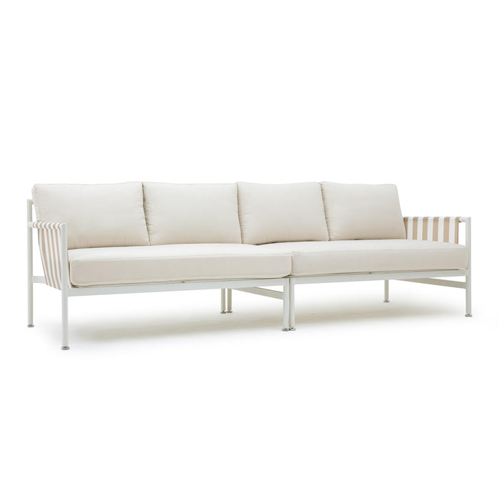 Dunes Cream Outdoor 110 inch Sofa - Home And Beyond
