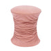 Bounce Rose Pink Ruched Velvet Adjustable Ottoman - Home And Beyond