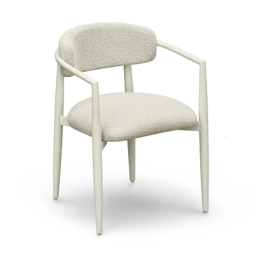 Annika Cream Textured Outdoor Dining Arm Chair - Home And Beyond