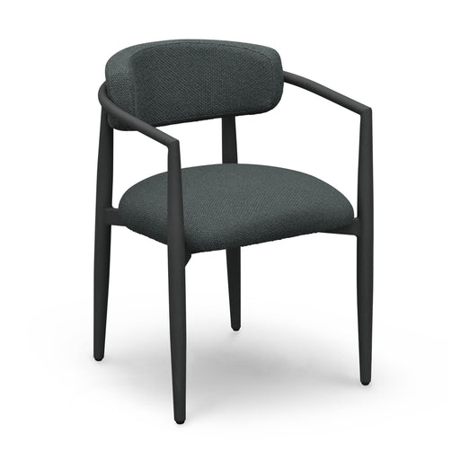 Annika Black Textured Outdoor Dining Arm Chair - Home And Beyond