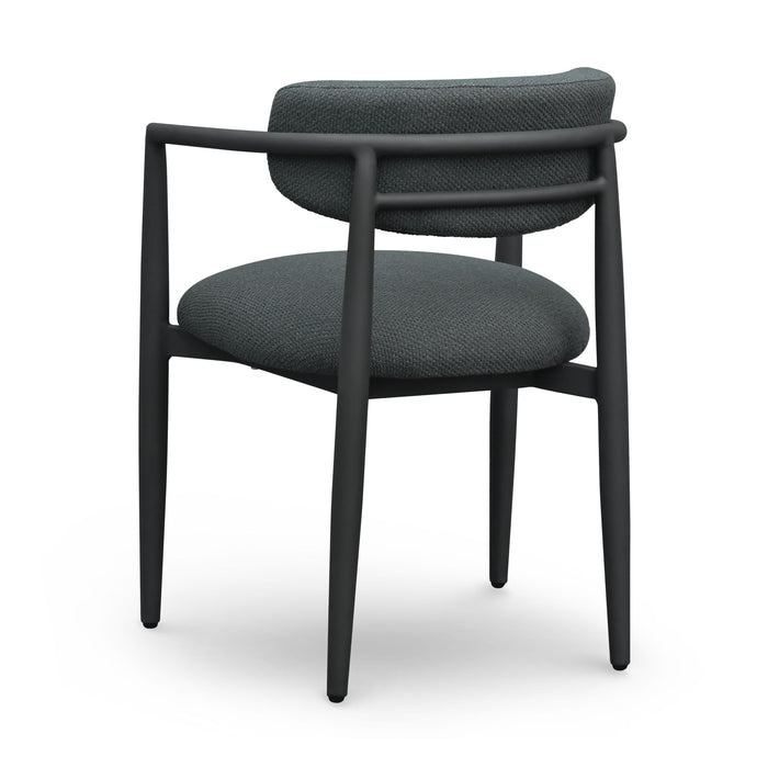 Annika Black Textured Outdoor Dining Arm Chair - Home And Beyond