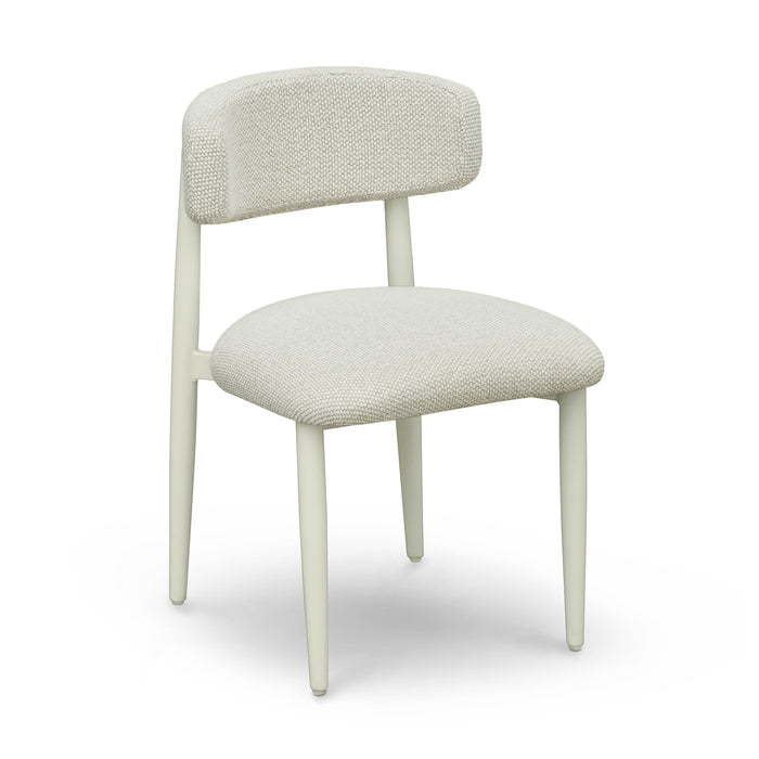 Annika Cream Textured Outdoor Dining Side Chair - Home And Beyond
