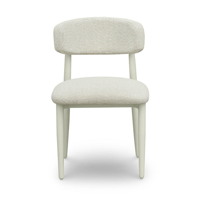 Annika Cream Textured Outdoor Dining Side Chair - Home And Beyond