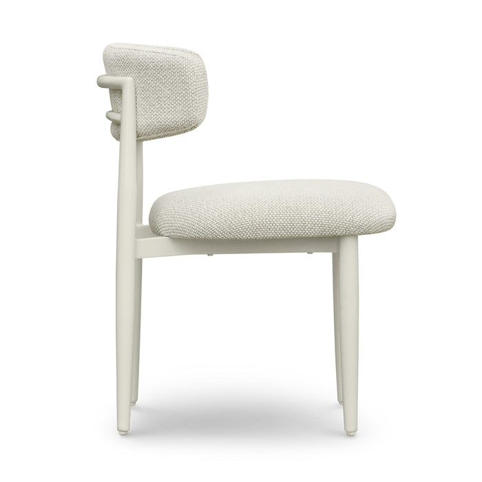 Annika Cream Textured Outdoor Dining Side Chair - Home And Beyond