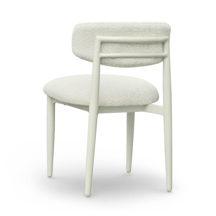 Annika Cream Textured Outdoor Dining Side Chair - Home And Beyond