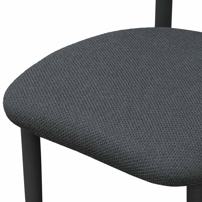 Annika Black Textured Outdoor Dining Side Chair - Home And Beyond