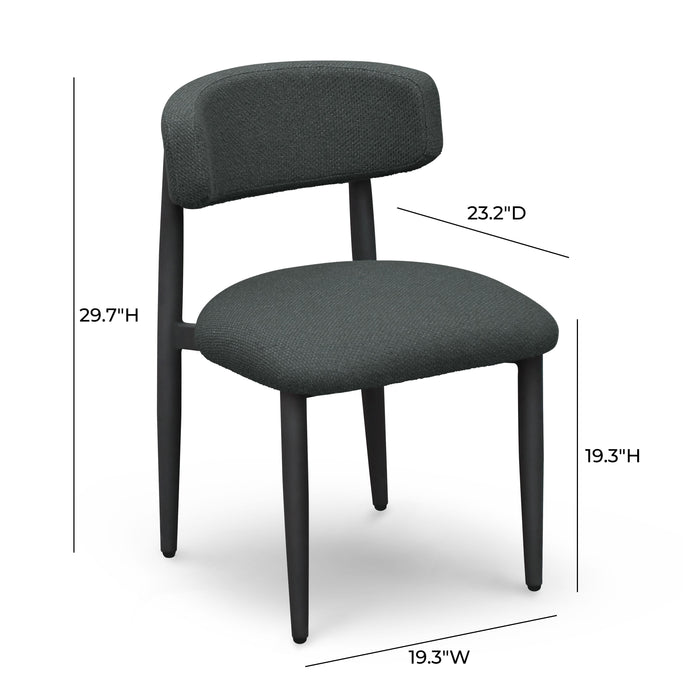 Annika Black Textured Outdoor Dining Side Chair - Home And Beyond