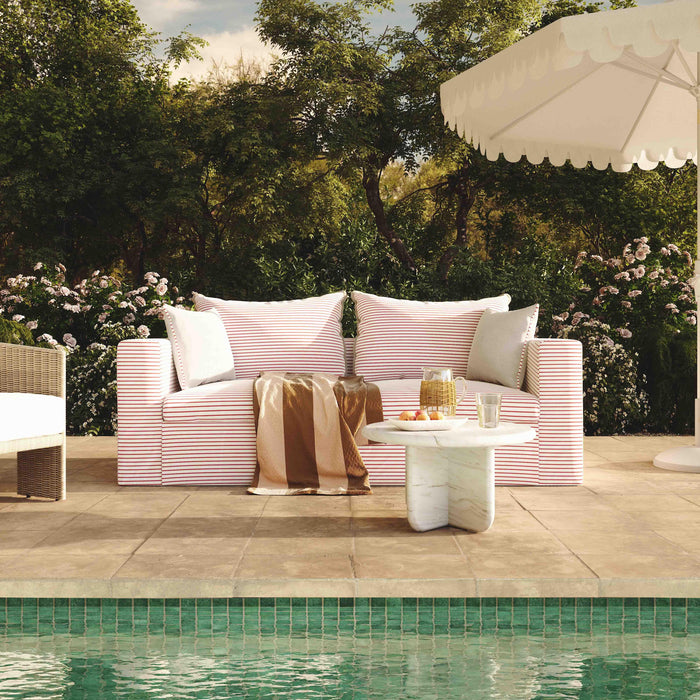 Salty 84.5" Striped Contract-Grade Indoor/Outdoor Sofa - Home And Beyond